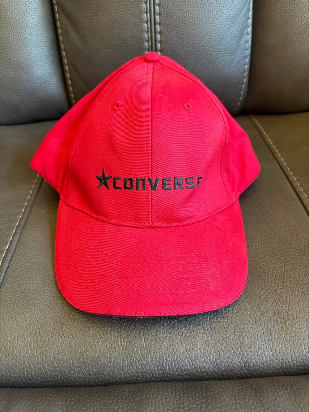 Converse Red Hat with Black Logo